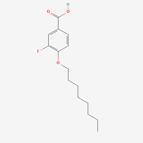 3-FLUORO-4-N-OCTYLOXYBENZOIC ACID (CAS: 326-78-3) - Chemical Structure and Molecular Formula 