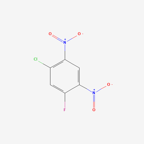 1-CHLORO-5-FLUORO-2,4-DINITROBENZENE (CAS: 327-91-3) - Chemical Structure and Molecular Formula 