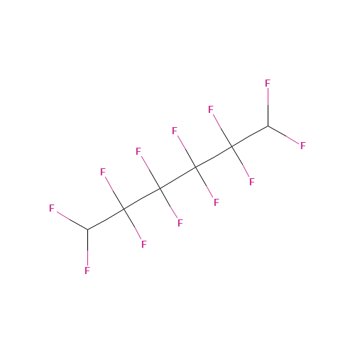 1H,6H-PERFLUOROHEXANE (CAS: 336-07-2) - Chemical Structure and Molecular Formula 
