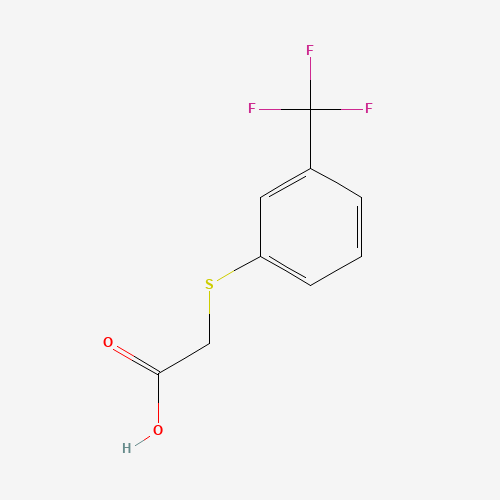 2-(4-(TRIFLUOROMETHYL)PHENYLTHIO)ACETIC ACID (CAS: 349-83-7) - Chemical Structure and Molecular Formula 