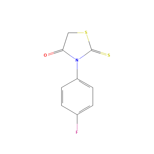 3-(4-FLUOROPHENYL)-2-THIOXO-1,3-THIAZOLAN-4-ONE (CAS: 387-27-9) - Chemical Structure and Molecular Formula 