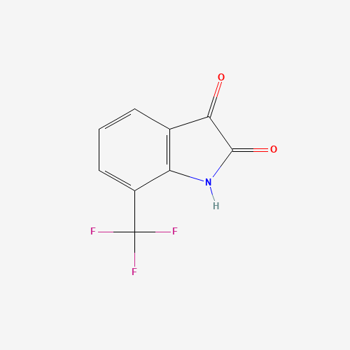 7-(Trifluoromethyl)indoline-2,3-dione (CAS: 391-12-8) - Chemical Structure and Molecular Formula 