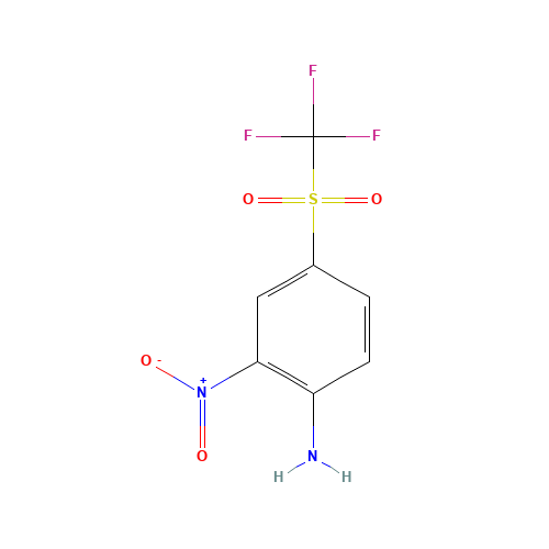 2-NITRO-4-(TRIFLUOROMETHYLSULFONYL)ANILINE (CAS: 400-23-7) - Chemical Structure and Molecular Formula 
