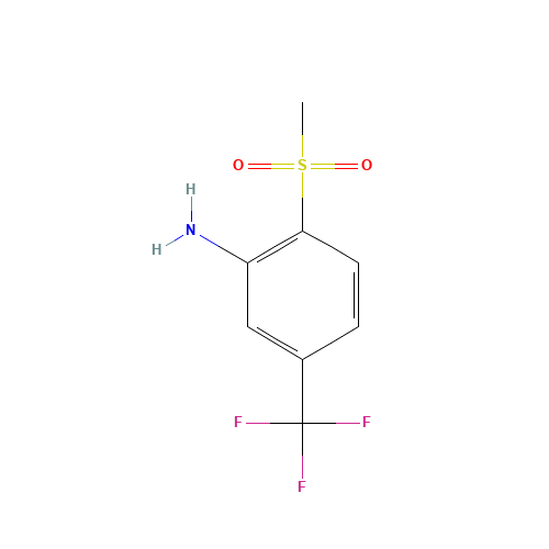 2-(METHYLSULFONYL)-5-(TRIFLUOROMETHYL)ANILINE (CAS: 402-19-7) - Chemical Structure and Molecular Formula 