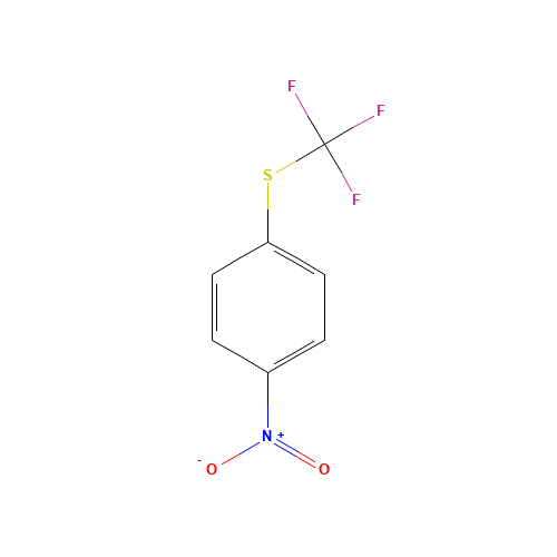4-(Trifluoromethylthio)nitrobenzene (CAS: 403-66-7) - Chemical Structure and Molecular Formula 