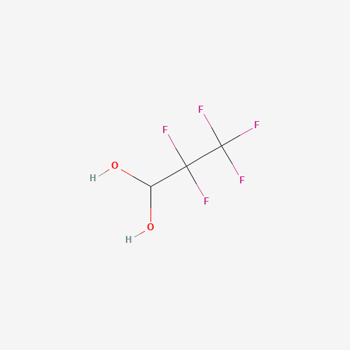 PENTAFLUOROPROPIONALDEHYDE HYDRATE (CAS: 422-63-9) - Chemical Structure and Molecular Formula 