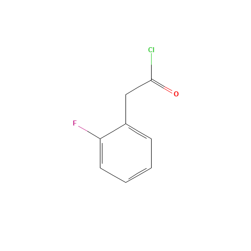 2-(2'-FLUOROPHENYL)-ACETYL-CHLORIDE (CAS: 451-81-0) - Chemical Structure and Molecular Formula 