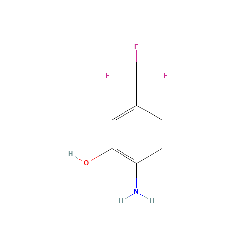 2-HYDROXY-4-(TRIFLUOROMETHYL)ANILINE (CAS: 454-82-0) - Chemical Structure and Molecular Formula 