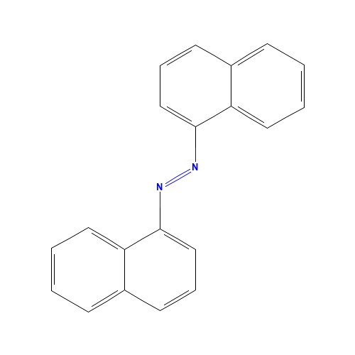 1,1'-AZONAPHTHALENE (CAS: 487-10-5) - Chemical Structure and Molecular Formula 