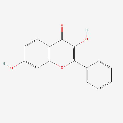 3,7-DIHYDROXYFLAVONE (CAS: 492-00-2) - Chemical Structure and Molecular Formula 