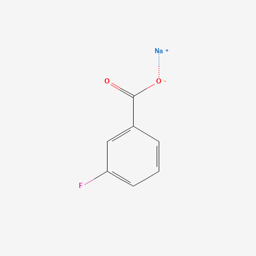 SODIUM 3-FLUOROBENZOATE (CAS: 499-57-0) - Chemical Structure and Molecular Formula 
