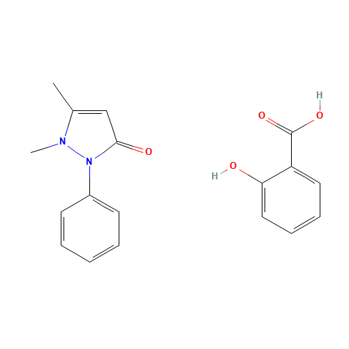 ANTIPYRINE SALICYLATE (CAS: 520-07-0) - Chemical Structure and Molecular Formula 