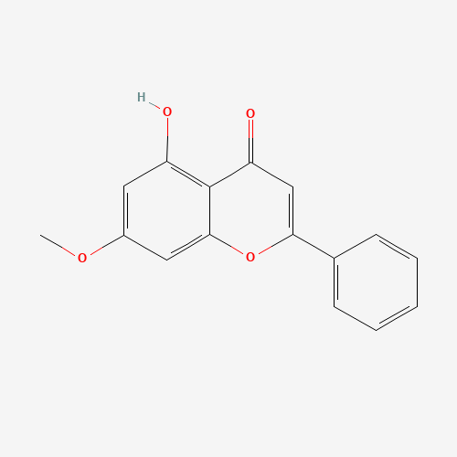 5-HYDROXY-7-METHOXYFLAVONE (CAS: 520-28-5) - Chemical Structure and Molecular Formula 