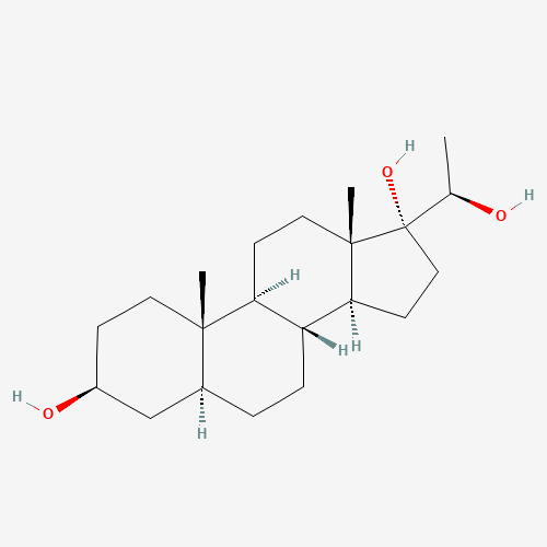 5-ALPHA-PREGNAN-3-BETA,17,20-ALPHA-TRIOL (CAS: 520-86-5) - Chemical Structure and Molecular Formula 