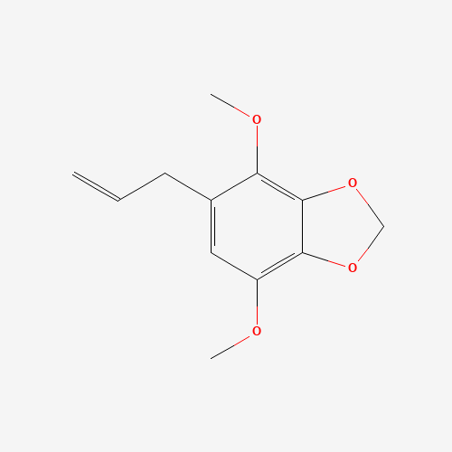 4,7-DIMETHOXY-5-(2-PROPANYL)-1,3-BENZODIOXOLE (CAS: 523-80-8) - Chemical Structure and Molecular Formula 
