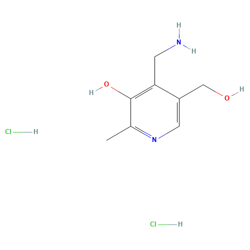 Pyridoxamine dihydrochloride (CAS: 524-36-7) - Chemical Structure and Molecular Formula 
