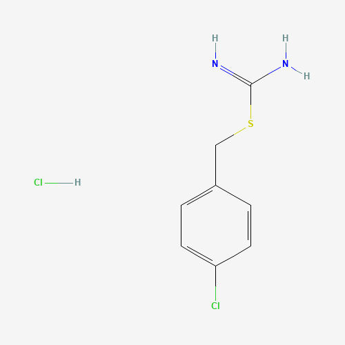 S-(4-CHLOROBENZYL)ISOTHIOURONIUM CHLORIDE (CAS: 544-47-8) - Chemical Structure and Molecular Formula 