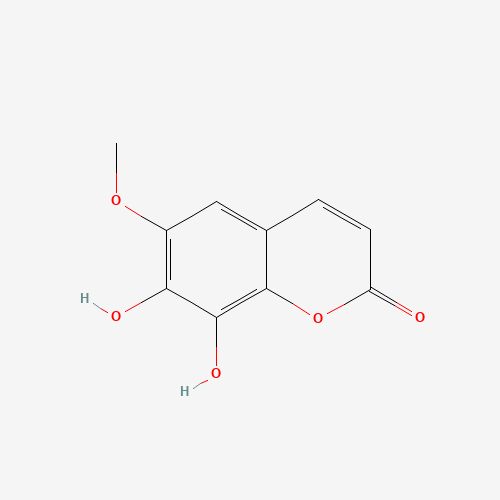 7,8-DIHYDROXY-6-METHOXYCOUMARIN (CAS: 574-84-5) - Chemical Structure and Molecular Formula 