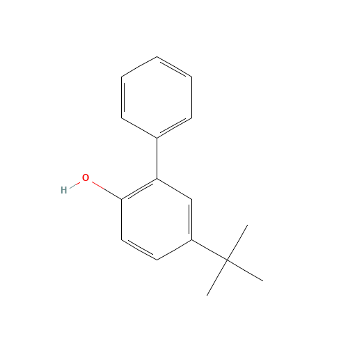 4-TERT-BUTYL-2-PHENYLPHENOL (CAS: 577-92-4) - Chemical Structure and Molecular Formula 