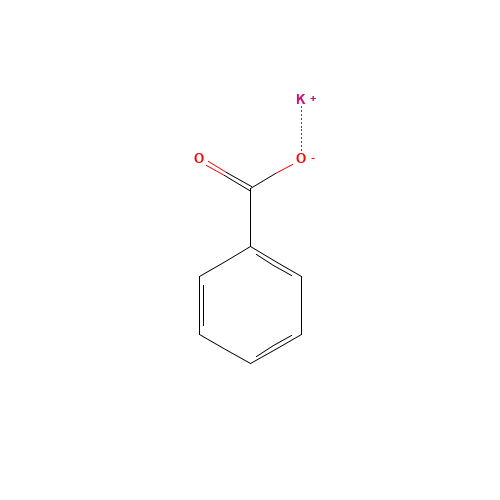 Potassium benzoate (CAS: 582-25-2) - Chemical Structure and Molecular Formula 