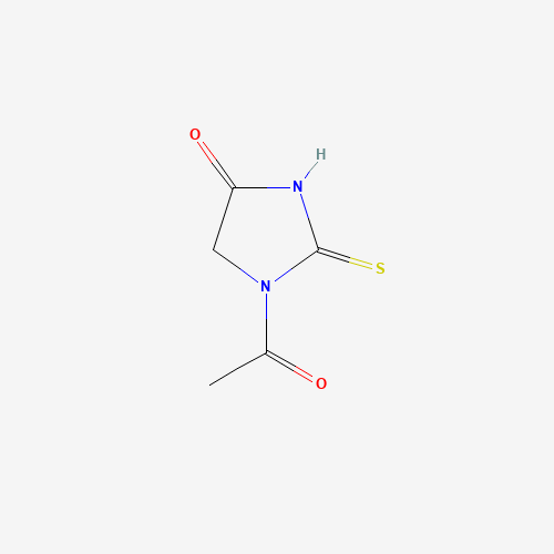 1-ACETYL-2-THIOHYDANTOIN (CAS: 584-26-9) - Chemical Structure and Molecular Formula 
