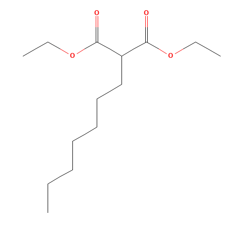 DIETHYL 2-HEPTYLMALONATE (CAS: 607-83-0) - Chemical Structure and Molecular Formula 