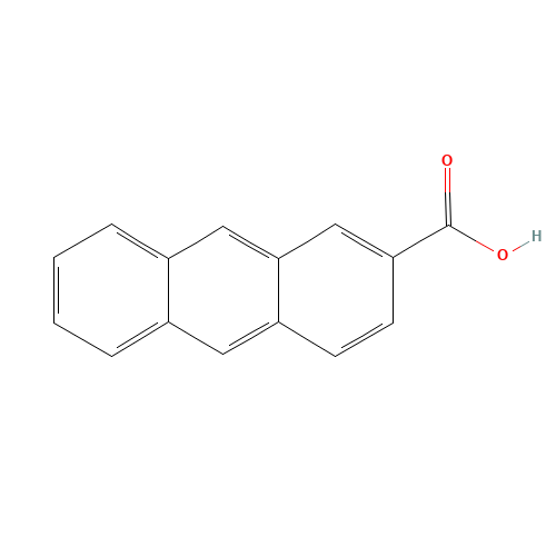 2-ANTHRACENECARBOXYLIC ACID (CAS: 613-08-1) - Chemical Structure and Molecular Formula 