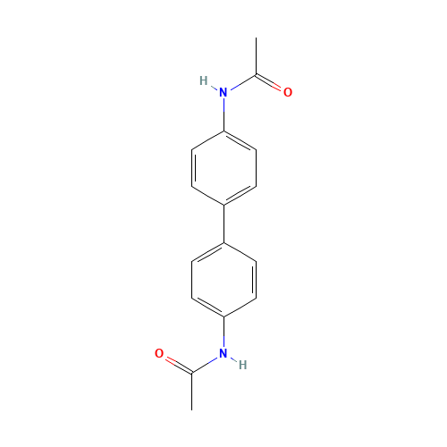 N,N'-DIACETYLBENZIDINE (CAS: 613-35-4) - Chemical Structure and Molecular Formula 