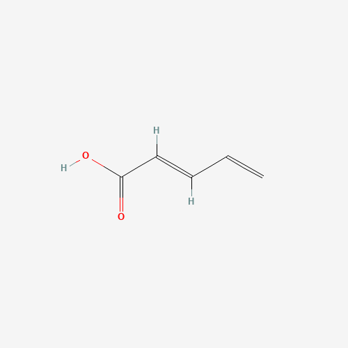 TRANS-2,4-PENTADIENOIC ACID (CAS: 626-99-3) - Chemical Structure and Molecular Formula 