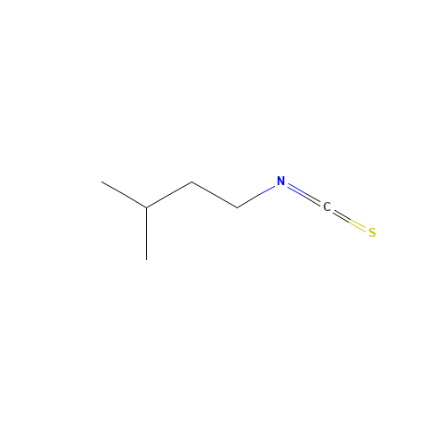 3-METHYLBUTYL ISOTHIOCYANATE (CAS: 628-03-5) - Chemical Structure and Molecular Formula 