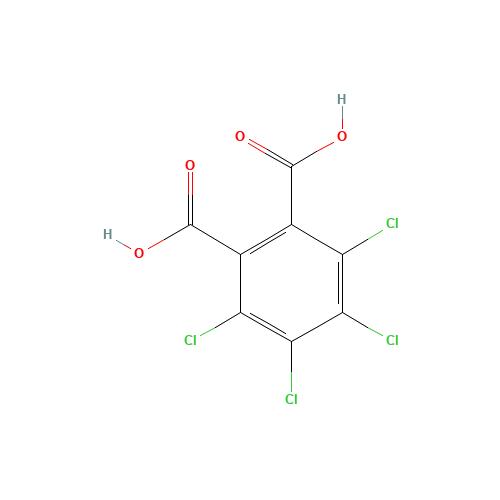 Tetrachlorophthalic acid (CAS: 632-58-6) - Chemical Structure and Molecular Formula 