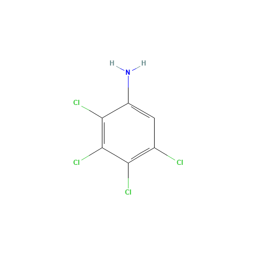 2,3,4,5-TETRACHLOROANILINE (CAS: 634-83-3) - Chemical Structure and Molecular Formula 