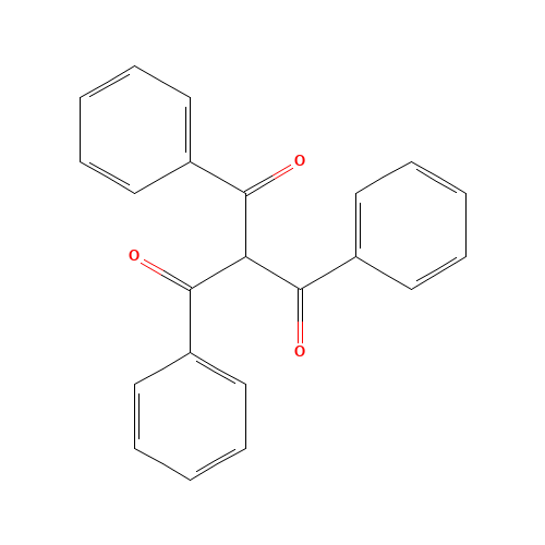 TRIBENZOYLMETHANE (CAS: 641-44-1) - Chemical Structure and Molecular Formula 