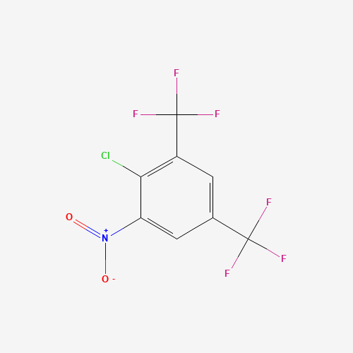 2-CHLORO-1-NITRO-3,5-BIS-TRIFLUOROMETHYL-BENZENE (CAS: 654-55-7) - Chemical Structure and Molecular Formula 