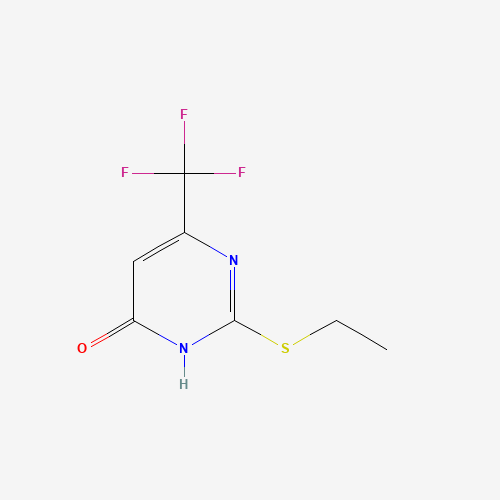 2-ETHYLTHIO-4-HYDROXY-6-TRIFLUOROMETHYLPYRIMIDINE (CAS: 657-58-9) - Chemical Structure and Molecular Formula 