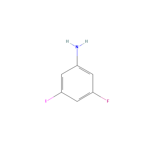 3-FLUORO-5-IODOANILINE (CAS: 660-49-1) - Chemical Structure and Molecular Formula 