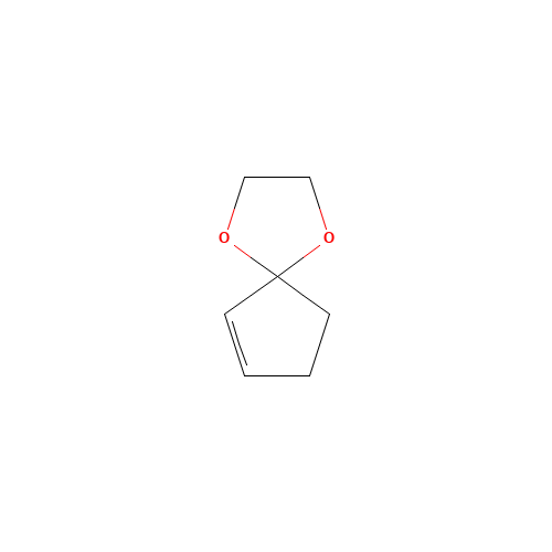 2-CYCLOPENTEN-1-ONE ETHYLENE KETAL (CAS: 695-56-7) - Chemical Structure and Molecular Formula 