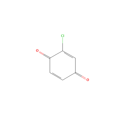 2-CHLORO-1,4-BENZOQUINONE (CAS: 695-99-8) - Chemical Structure and Molecular Formula 