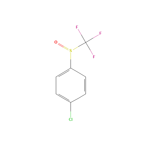 4-(TRIFLUOROMETHYLSULFINYL)CHLOROBENZENE (CAS: 708-66-7) - Chemical Structure and Molecular Formula 