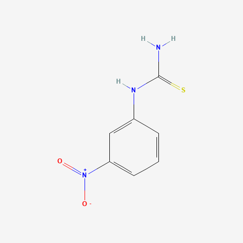 1-(3-NITROPHENYL)-2-THIOUREA (CAS: 709-72-8) - Chemical Structure and Molecular Formula 
