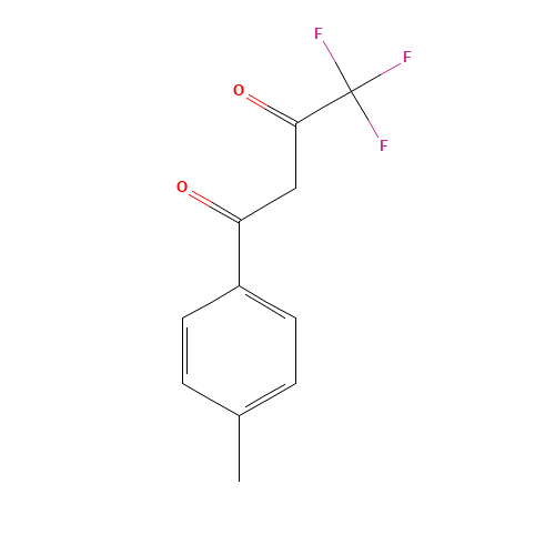 l-(4-Methylphenyl)-4,4,4-trifluorobutane-1,3-dione (CAS: 720-94-5) - Chemical Structure and Molecular Formula 