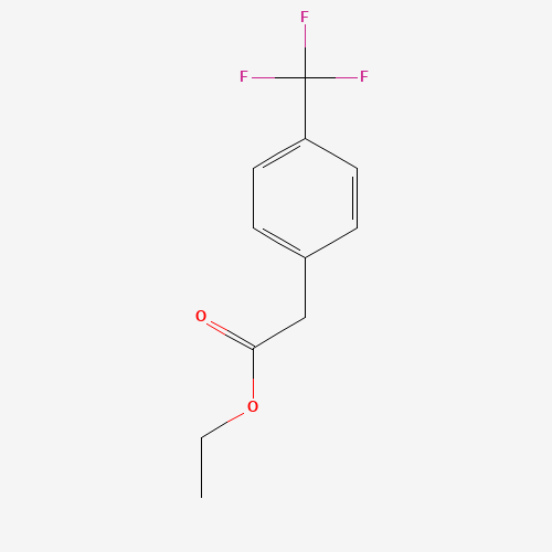 ETHYL 4-(TRIFLUOROMETHYL)PHENYL ACETATE (CAS: 721-63-1) - Chemical Structure and Molecular Formula 