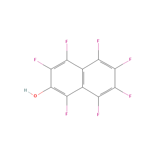 HEPTAFLUORO-2-NAPHTHOL (CAS: 727-49-1) - Chemical Structure and Molecular Formula 