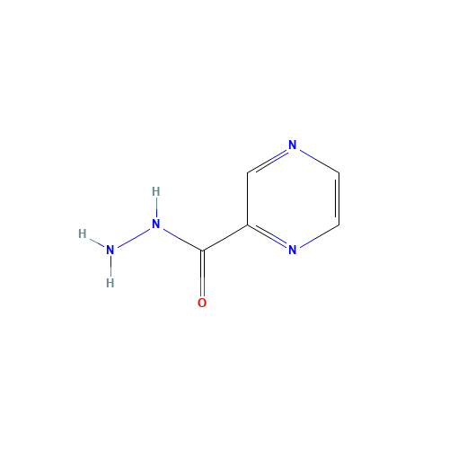 Pyrazinoic acid hydrazide (CAS: 768-05-8) - Chemical Structure and Molecular Formula 