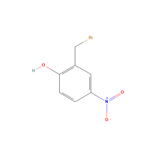 2-HYDROXY-5-NITROBENZYL BROMIDE (CAS: 772-33-8) - Chemical Structure and Molecular Formula 