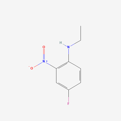 N-ETHYL-4-FLUORO-2-NITROANILINE (CAS: 774-22-1) - Chemical Structure and Molecular Formula 