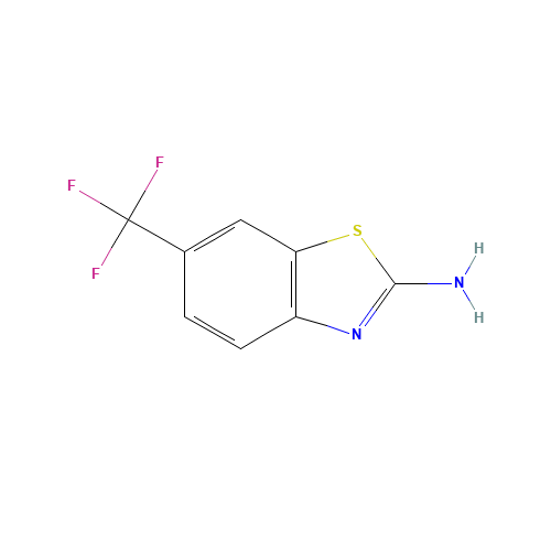 2-AMINO-6-(TRIFLUOROMETHYL)BENZOTHIAZOLE (CAS: 777-12-8) - Chemical Structure and Molecular Formula 