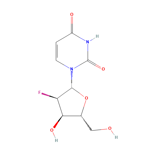 2'-Fluoro-2'-deoxyuridine (CAS: 784-71-4) - Chemical Structure and Molecular Formula 