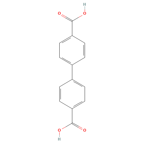 Biphenyl-4,4'-dicarboxylic acid (CAS: 787-70-2) - Chemical Structure and Molecular Formula 