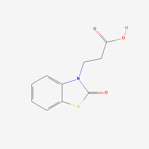 3-(2-OXO-BENZOTHIAZOL-3-YL)-PROPIONIC ACID (CAS: 883-50-1) - Chemical Structure and Molecular Formula 